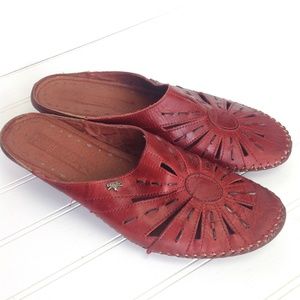 PIKOLINOS Red Leather Mule